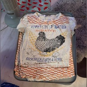 Women’s large Chicken Feed Scratch t-shirt like new